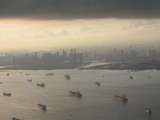 die Schiffe vor Singapur
